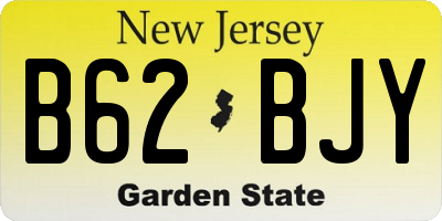 NJ license plate B62BJY