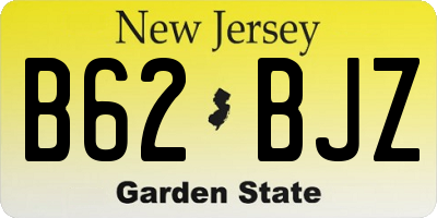 NJ license plate B62BJZ