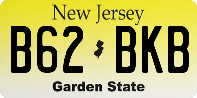NJ license plate B62BKB