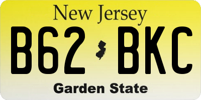 NJ license plate B62BKC
