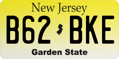 NJ license plate B62BKE