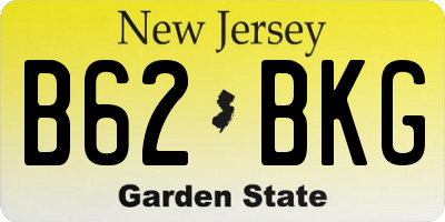 NJ license plate B62BKG