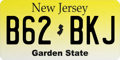 NJ license plate B62BKJ