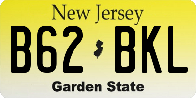 NJ license plate B62BKL