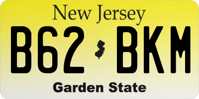 NJ license plate B62BKM