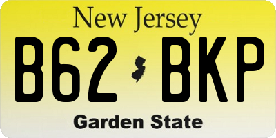 NJ license plate B62BKP