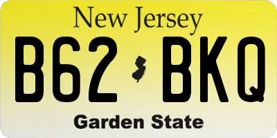 NJ license plate B62BKQ