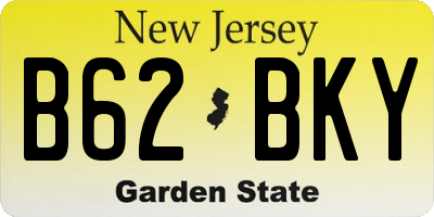 NJ license plate B62BKY