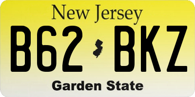 NJ license plate B62BKZ