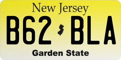 NJ license plate B62BLA