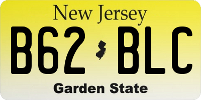 NJ license plate B62BLC