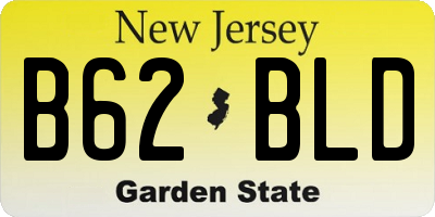 NJ license plate B62BLD