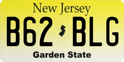 NJ license plate B62BLG