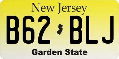 NJ license plate B62BLJ
