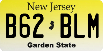 NJ license plate B62BLM