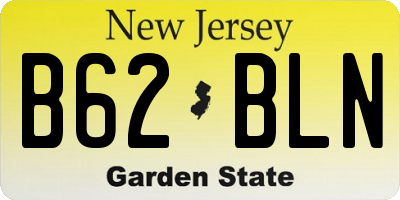 NJ license plate B62BLN