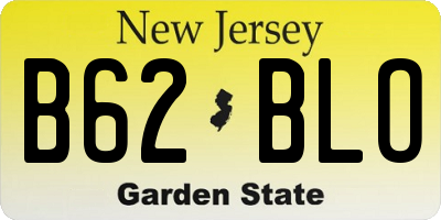 NJ license plate B62BLO