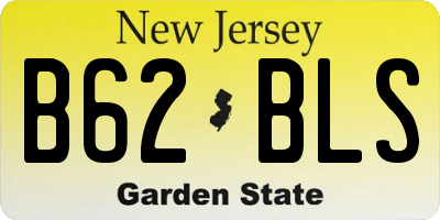 NJ license plate B62BLS
