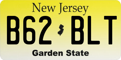 NJ license plate B62BLT