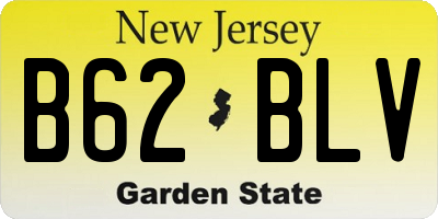 NJ license plate B62BLV