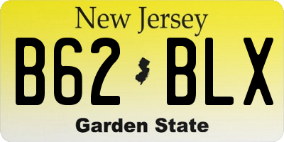 NJ license plate B62BLX