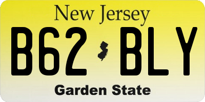 NJ license plate B62BLY