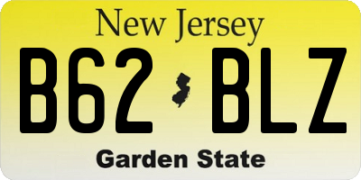 NJ license plate B62BLZ