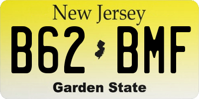NJ license plate B62BMF