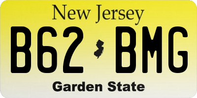 NJ license plate B62BMG