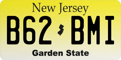 NJ license plate B62BMI