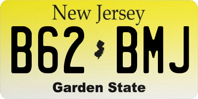 NJ license plate B62BMJ