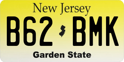NJ license plate B62BMK