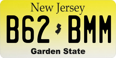 NJ license plate B62BMM