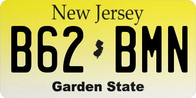 NJ license plate B62BMN