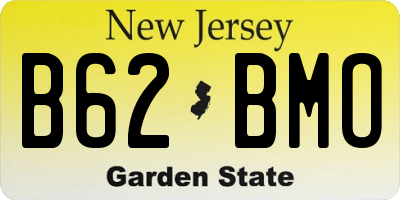 NJ license plate B62BMO