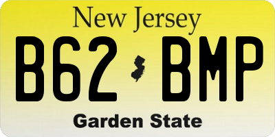 NJ license plate B62BMP