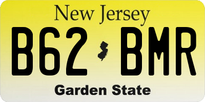 NJ license plate B62BMR