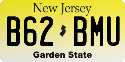 NJ license plate B62BMU