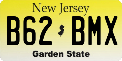 NJ license plate B62BMX
