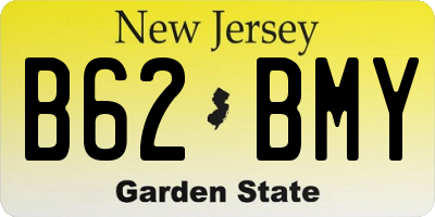 NJ license plate B62BMY