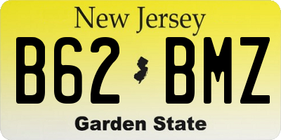 NJ license plate B62BMZ