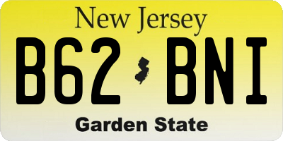 NJ license plate B62BNI