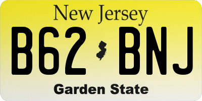 NJ license plate B62BNJ