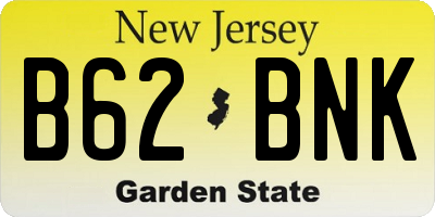 NJ license plate B62BNK