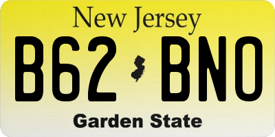 NJ license plate B62BNO