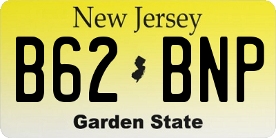 NJ license plate B62BNP