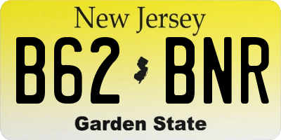 NJ license plate B62BNR