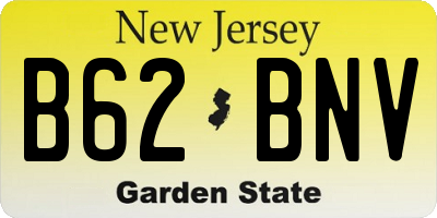 NJ license plate B62BNV