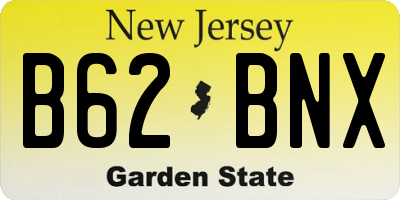 NJ license plate B62BNX