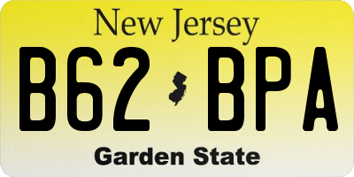 NJ license plate B62BPA